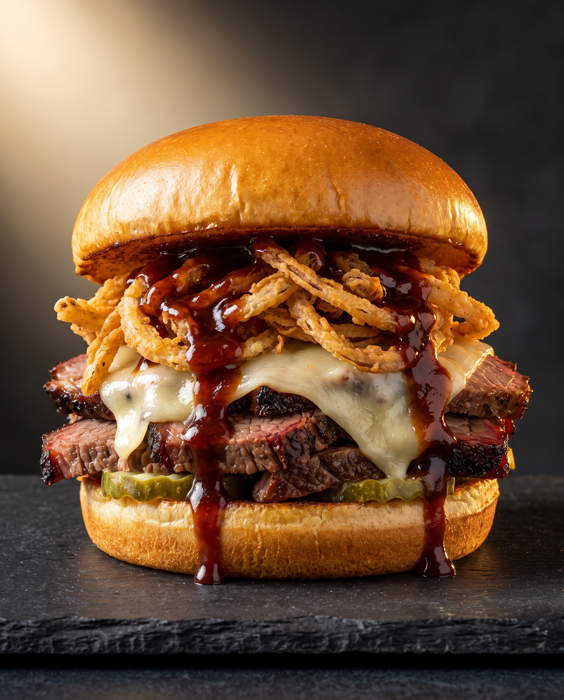 The Brisket Stack burger